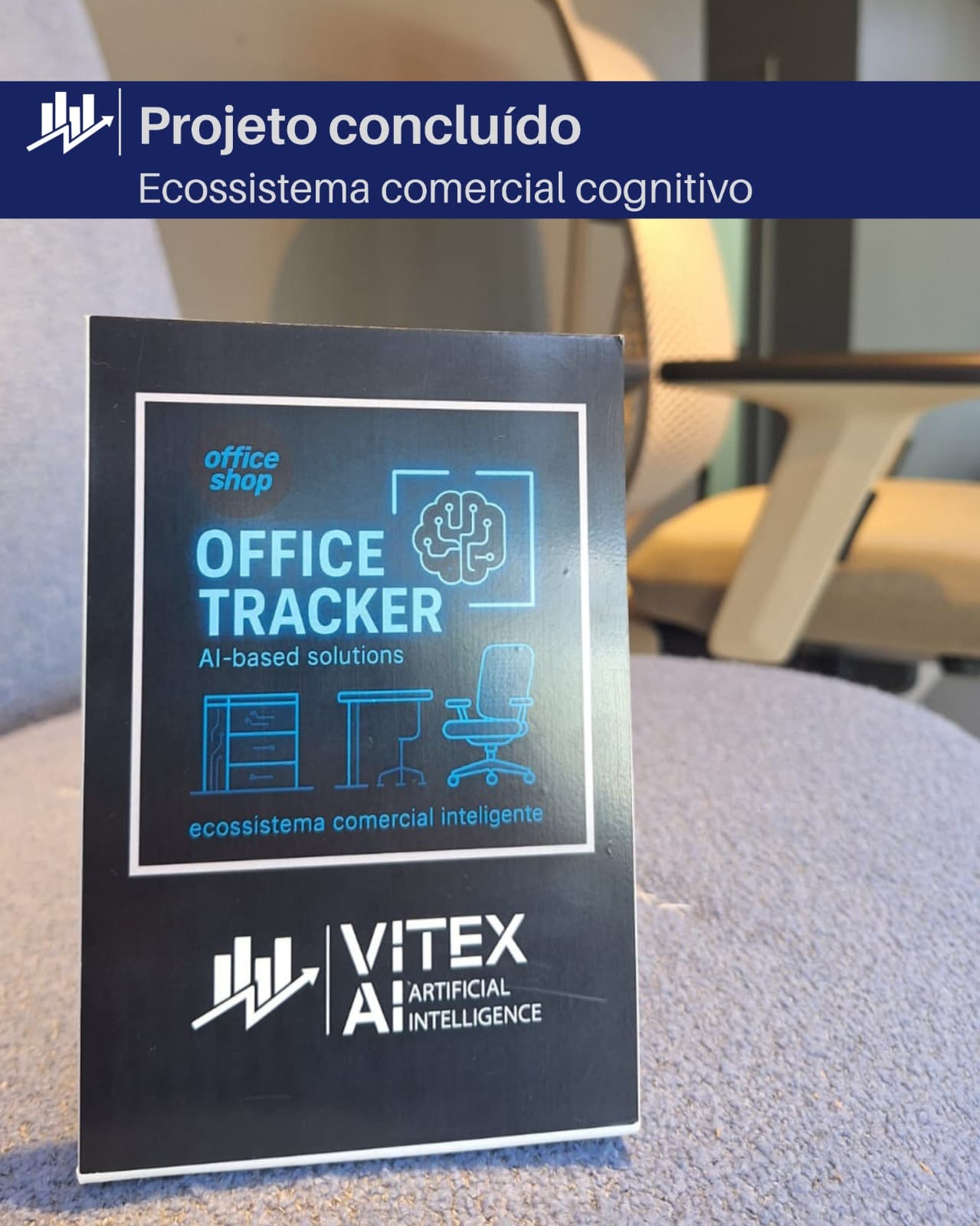 Equipe VitexAI e Office Shop na entrega do projeto